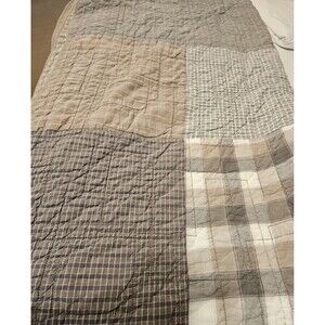 Donna Sharp Smoky Square Quilted Plaid Country Chic Farmhouse Rustic QUEEN Quilt